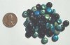 50 3x8mm Black AB Rondelle Beads